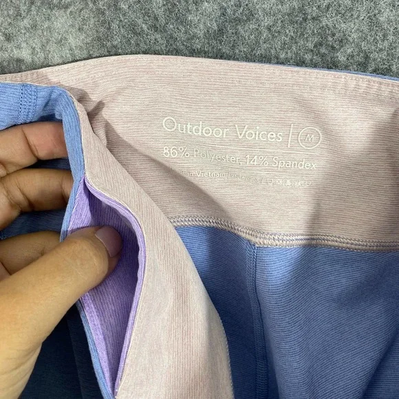 Outdoor Voices Leggings Medium Spring Lilac Colorblock 7/8 High Rise Workout - Picture 6 of 11